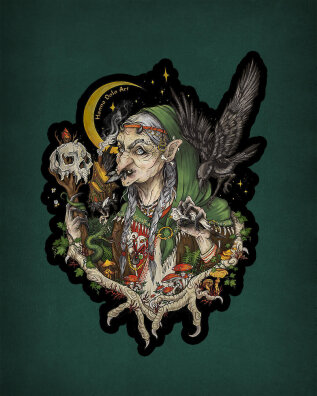 Naklejka Baba Jaga