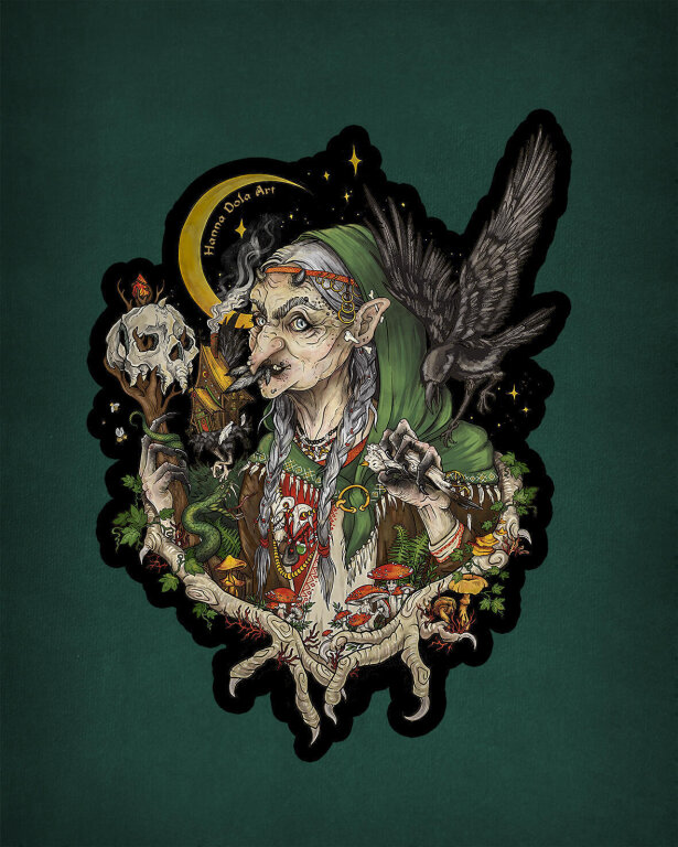 Naklejka Baba Jaga (1)